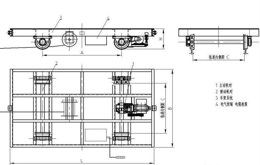 電動(dòng)平車產(chǎn)品平面圖紙 
